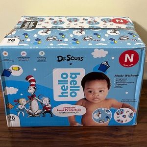 Hello Bello x Dr. Seuss Cat in the Hat Baby Diapers I Size Newborn (76 Count)